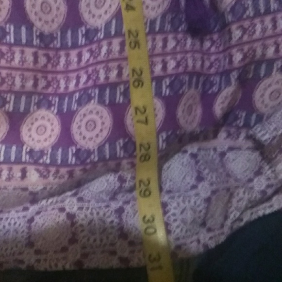 Purple & White Arabesque Tassle-Neck Tunic - Picture 5 of 5